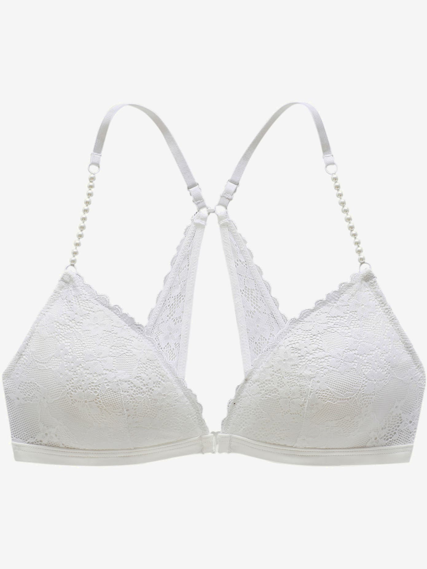 Soutien-gorge bralette extravagant avec bretelles en perles