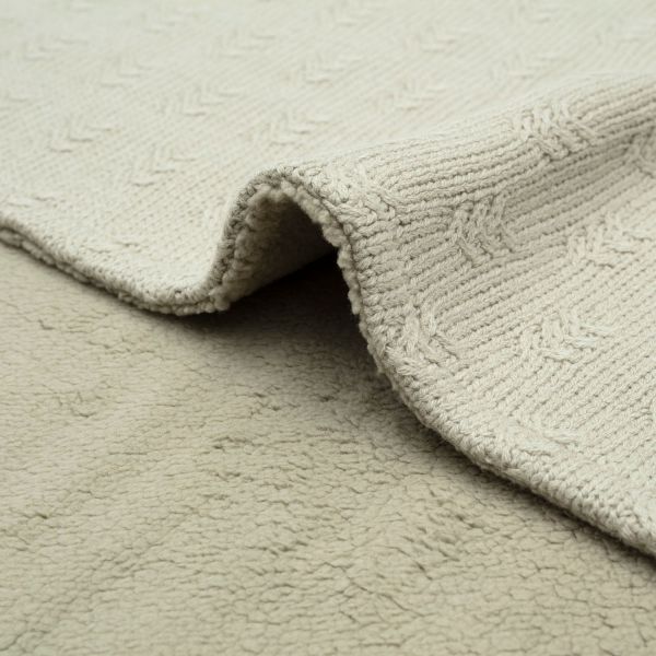 Jollein Grain Knit Ledikantdeken - Velvet - Olive Green