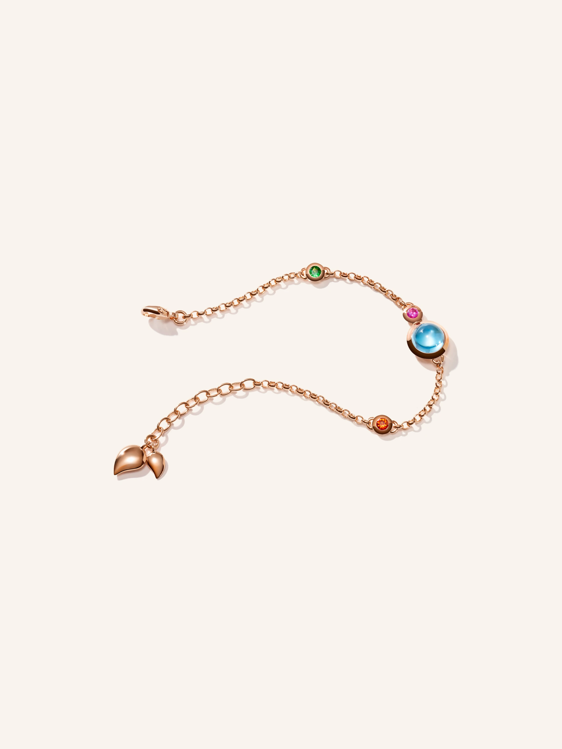 TAMARA COMOLLI Armband BRACELET BOUTON MINI CHAIN 'CANDY' - SMALL/MEDIUM 18K Roségold