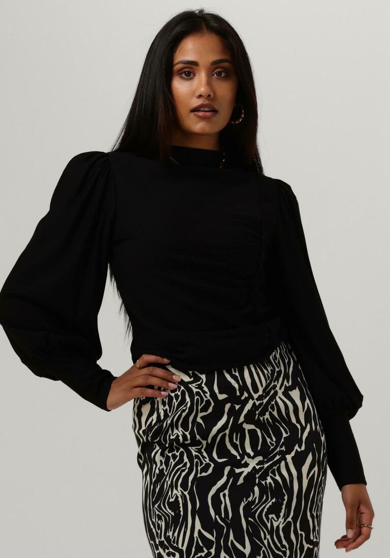 GESTUZ zwarte gestuz blouse rifagz puff blouse noos