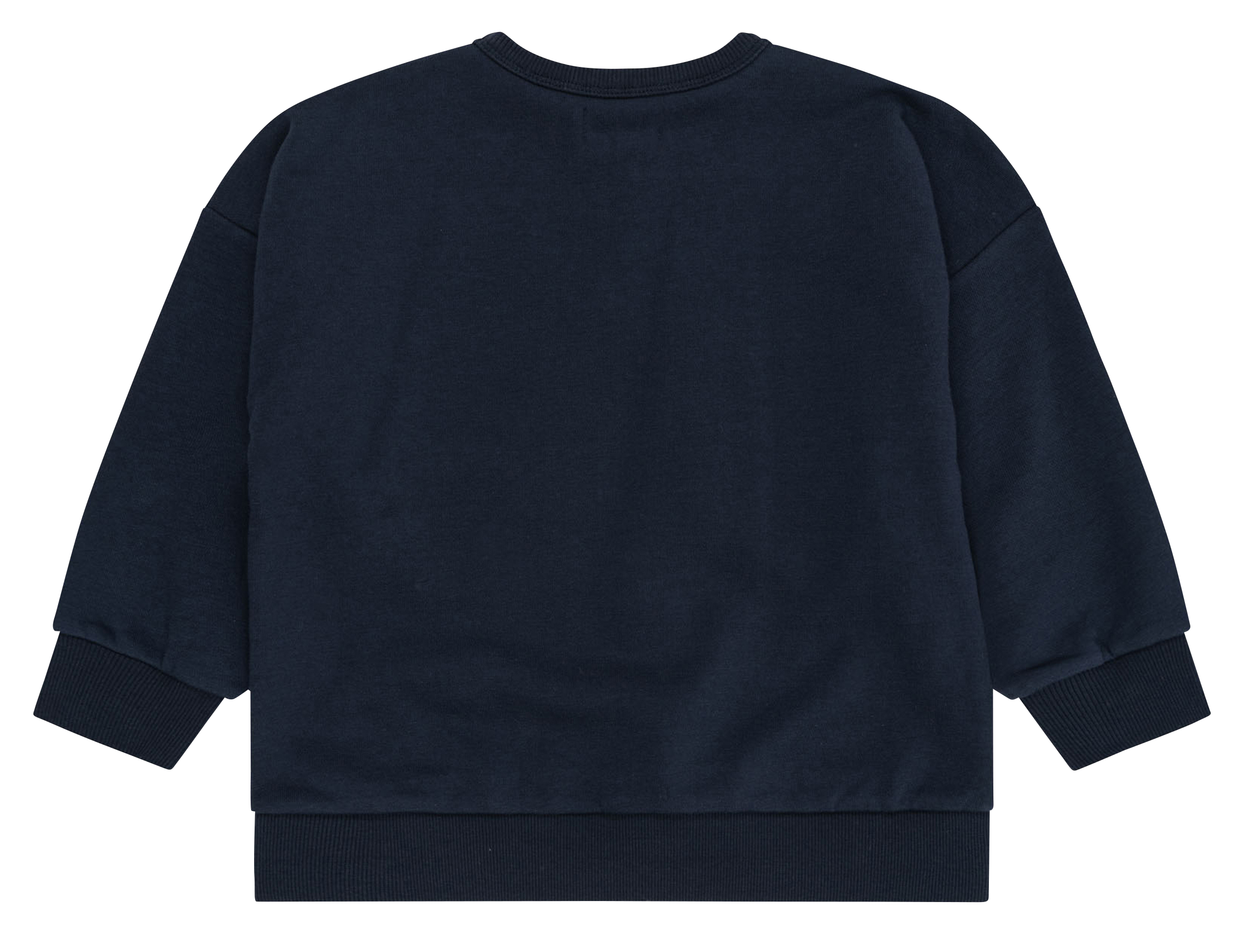 LOU - Sweat col rond imprimé en coton bio mélangé| Bleu