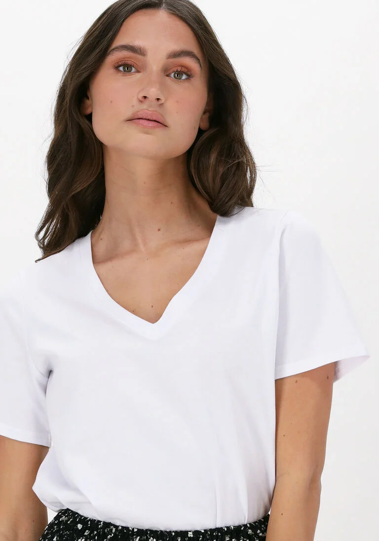 CC HEART witte cc heart t-shirt organic cotton v-neck tshirt