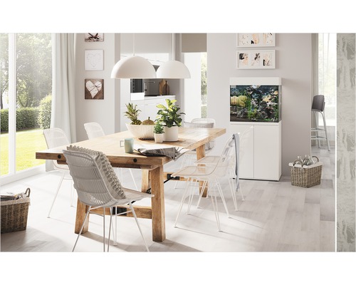 FLAIR hanglamp, 1-lichts, Ø 40 cm, wit/zilver