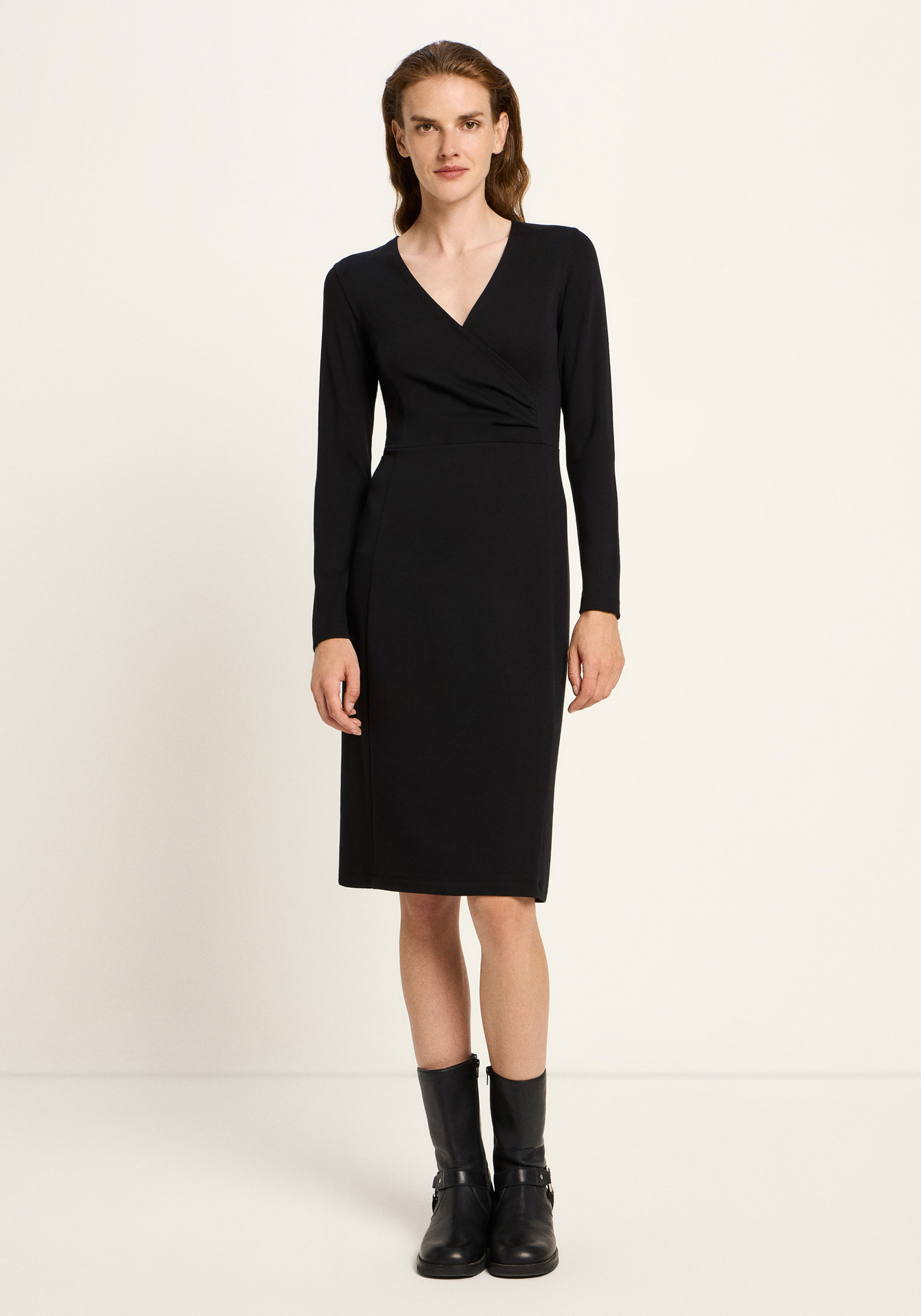 Lanius Kleid mit Wickeloptik Black