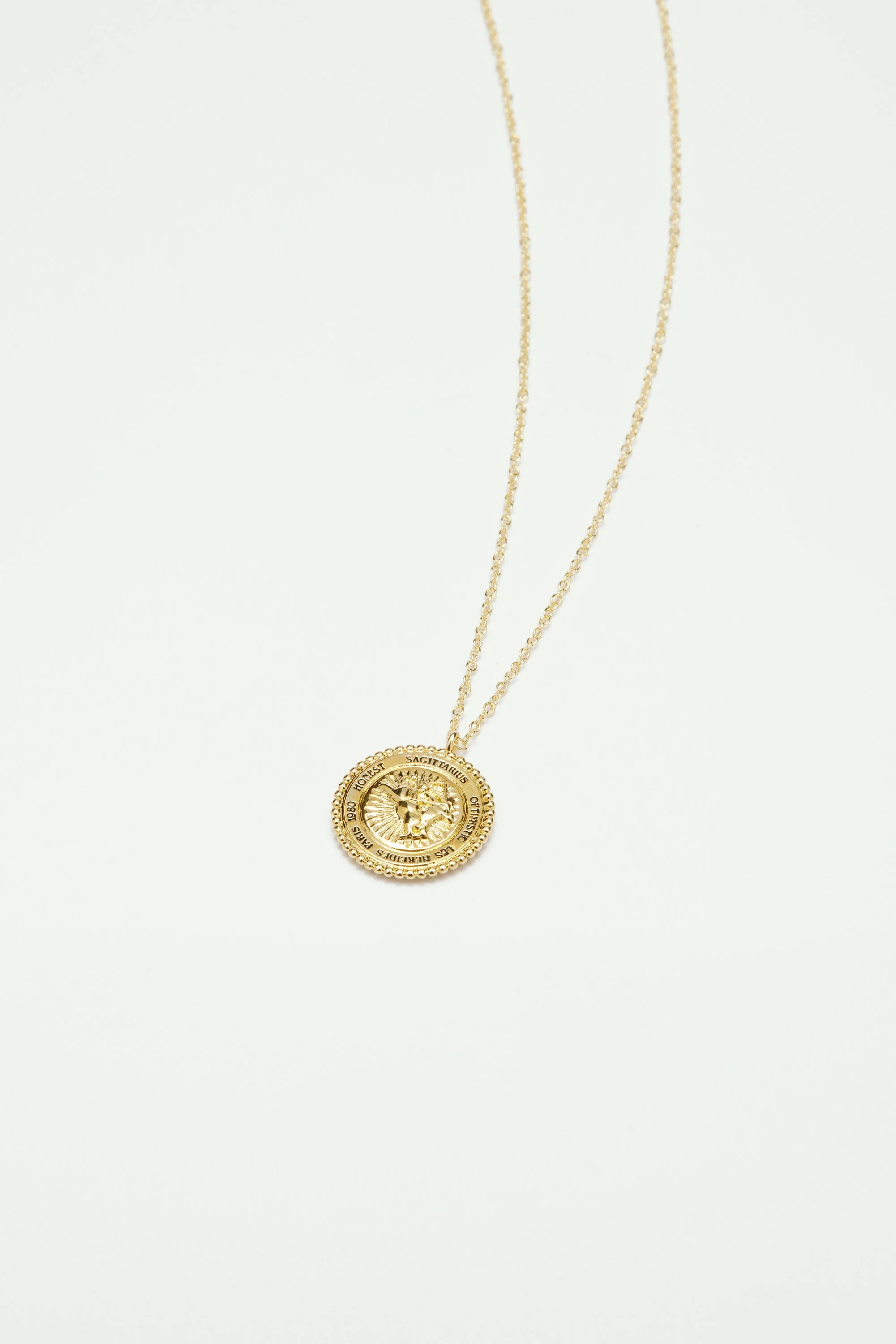 Collier pendentif signe astrologique cancer | Doré