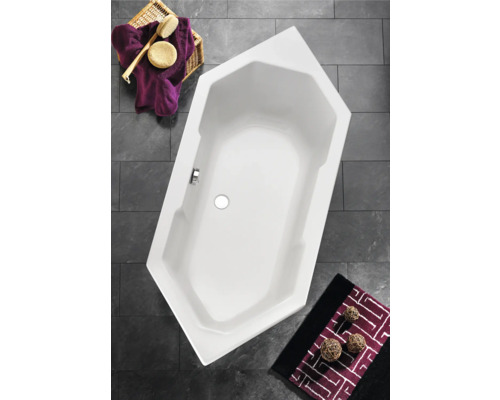 OTTOFOND York bad, 80 x 180 cm, glanzend wit, glad, 863401