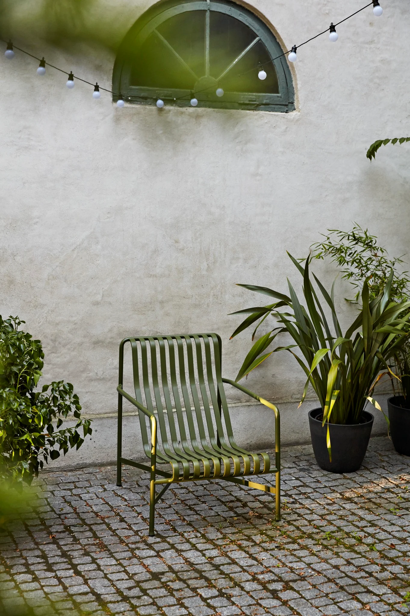 HAY  Palissade Lounge stol høj - olive