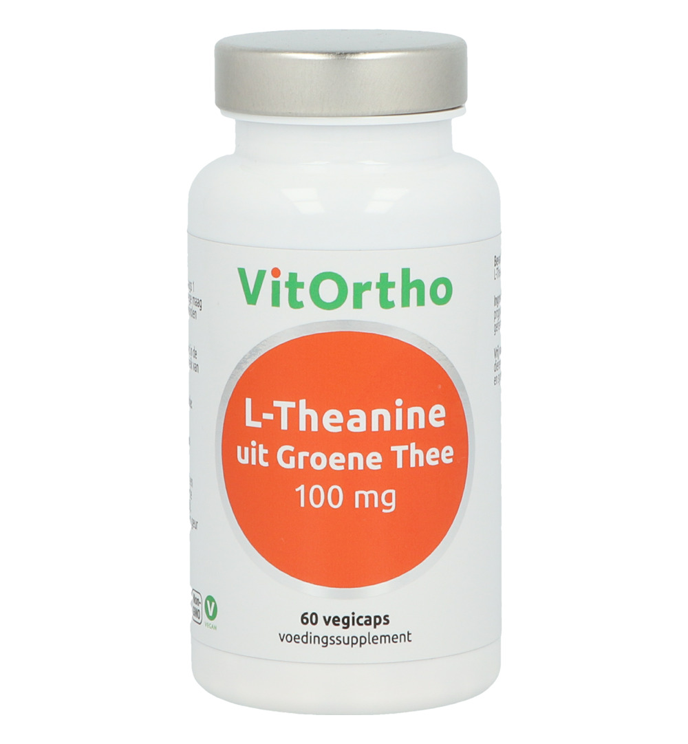 VitOrtho L-Theanine uitgroene thee 100 mg (60 vega capsules)