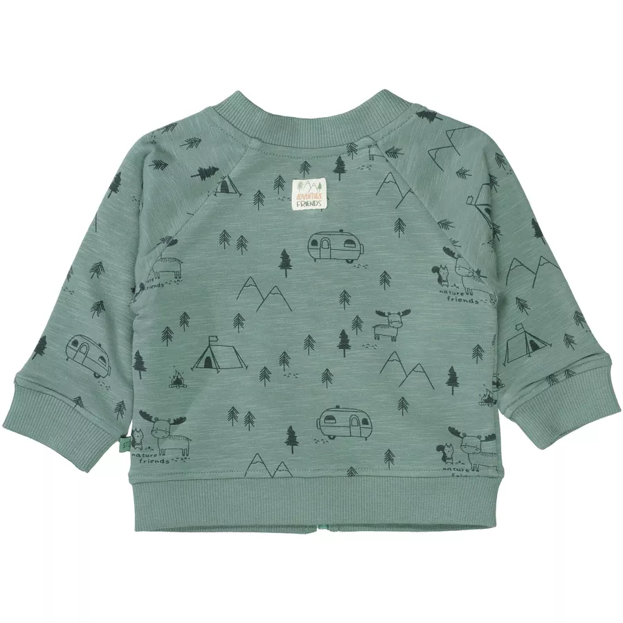 Staccato Sweatjacke pale green gemustert