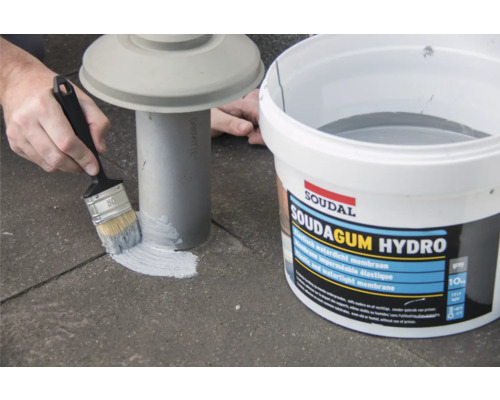 Soudal 1K Soudagum Hydro Kit kwastbare kit grijs (incl. kwast, wapeningsvlies & wegwerphandschoenen) 1 kg