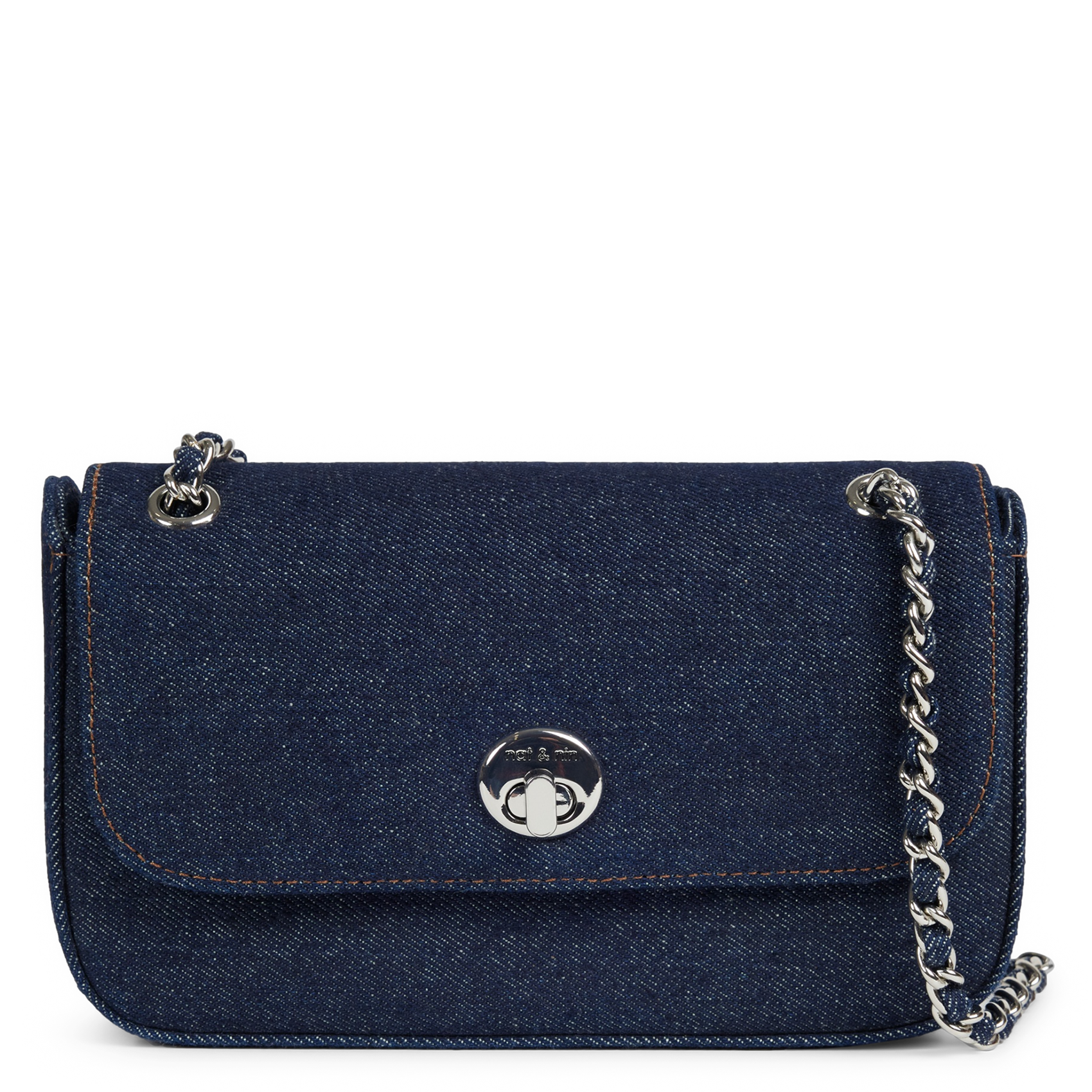 MINI GRACE DENIM - Sac porté épaule en coton | Bleu