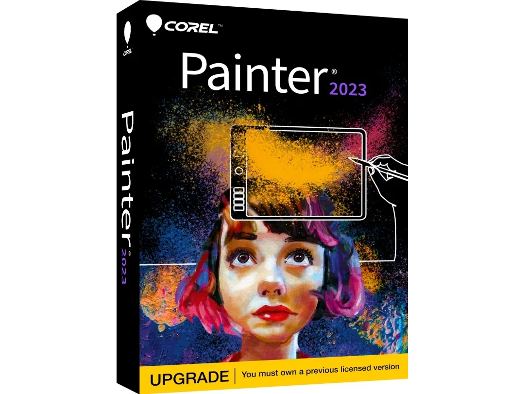 Corel Painter 2023 - Bokspakke (opgradering) - 1 bruger - Win, Mac - Engelsk, Tysk, Fransk - Europa