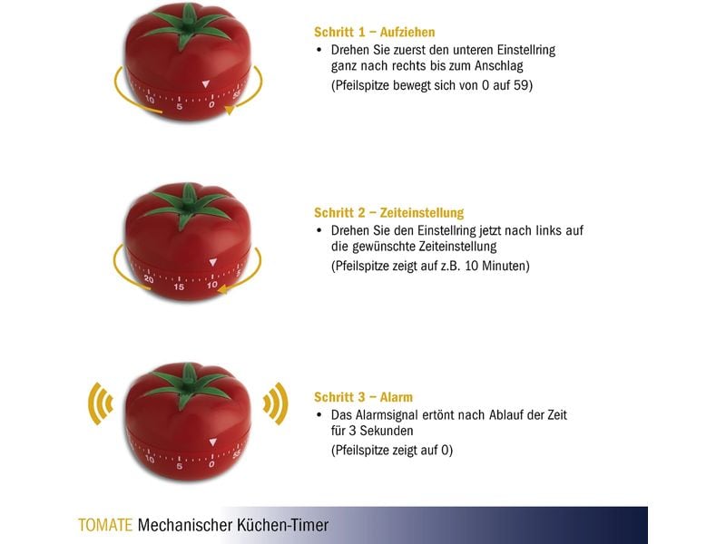 TFA Dostmann Küchentimer Tomate Rot Timer für die Küche
