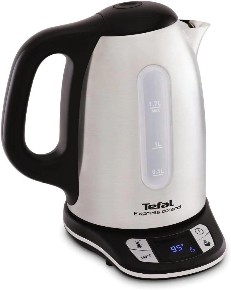 bouilloire électrique de 1,7L sans fil avec écran LCD 2400W noir gris