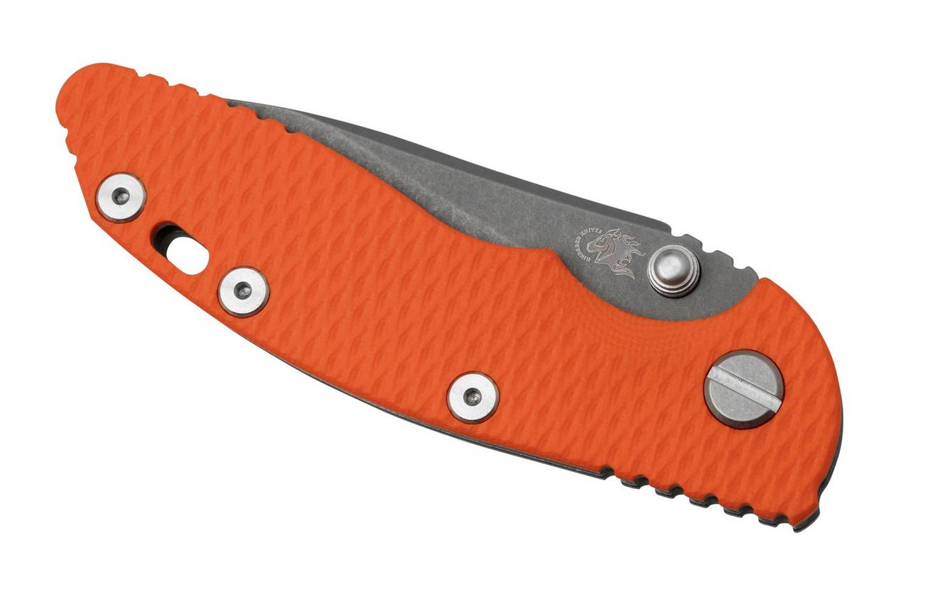 Rick Hinderer XM18 3.0” Slicer Non-Flipper CPM 20CV Orange G10 zakmes