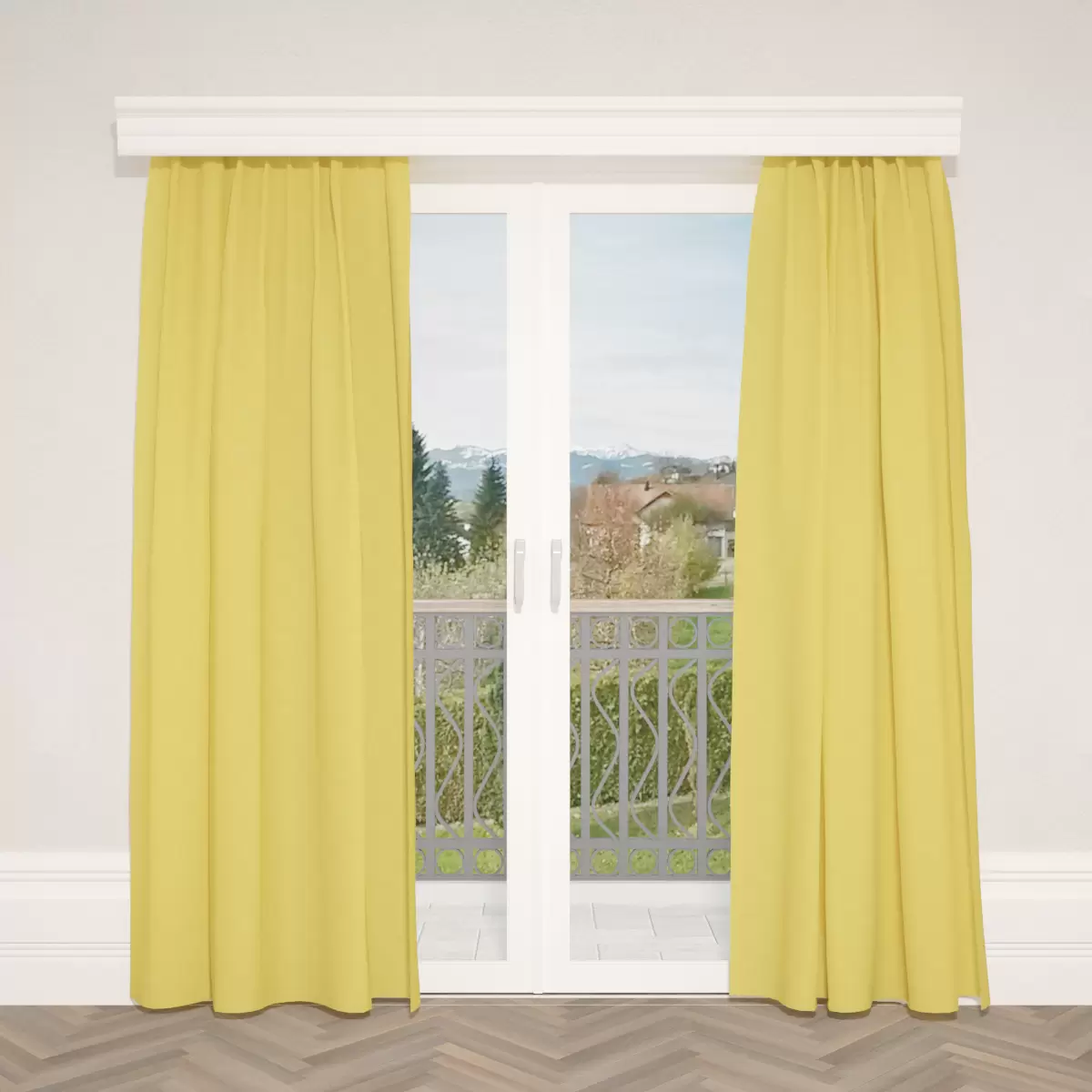 Verdunkelungsvorhang Satin Gelb