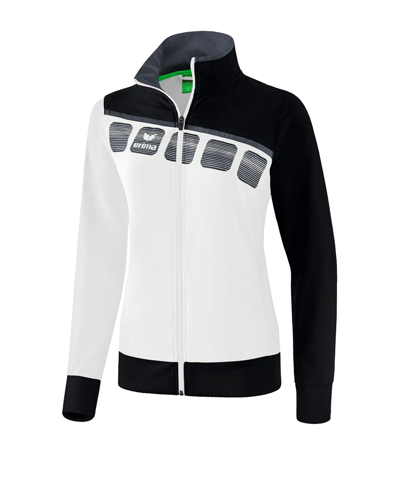 Erima 5-C Präsentationsjacke Damen Weiss Schwarz