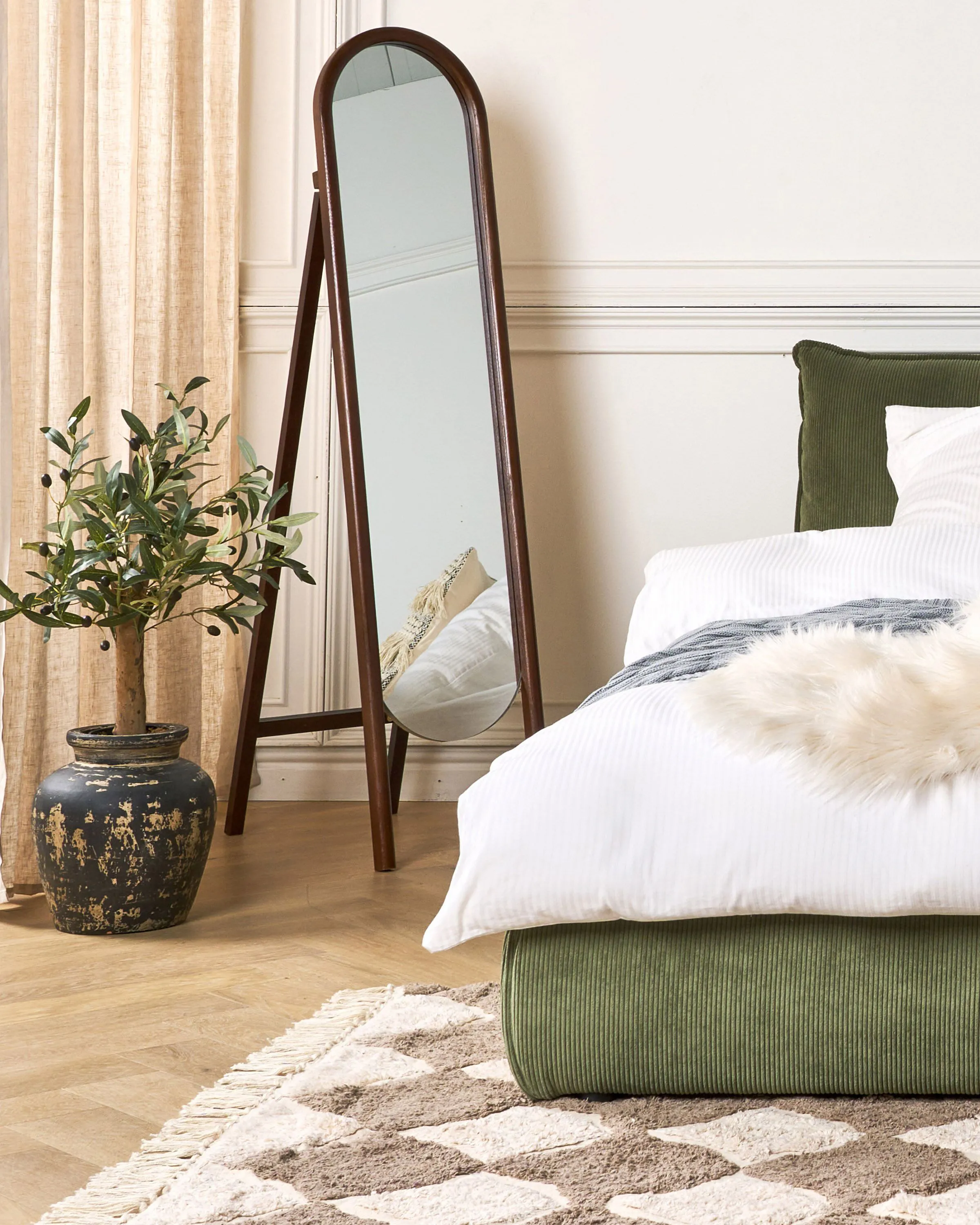 Vloerkleed SINOP Beige 160 x 230 cm Katoen