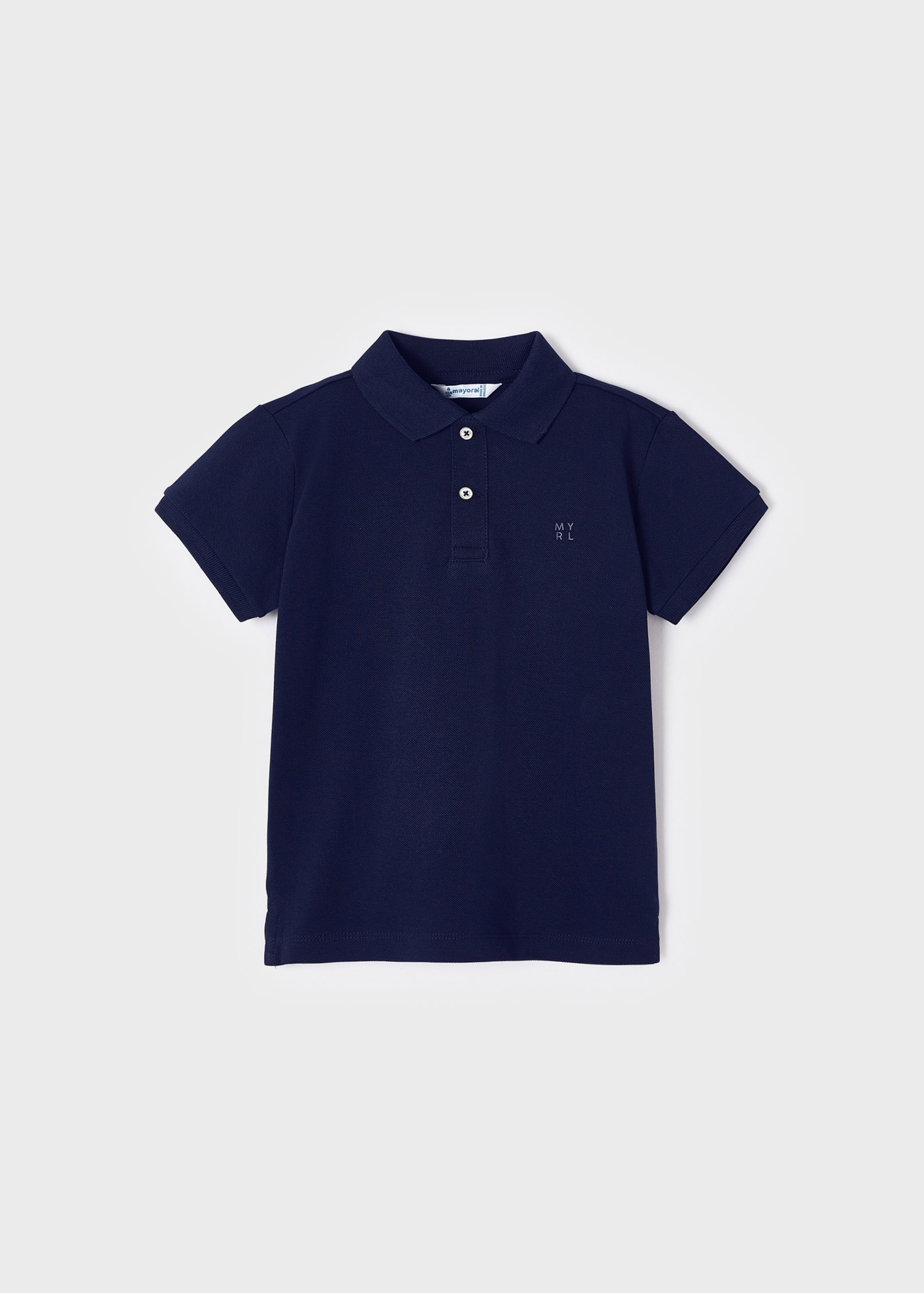 Camisa polo básica de manga curta na cor granito para meninos