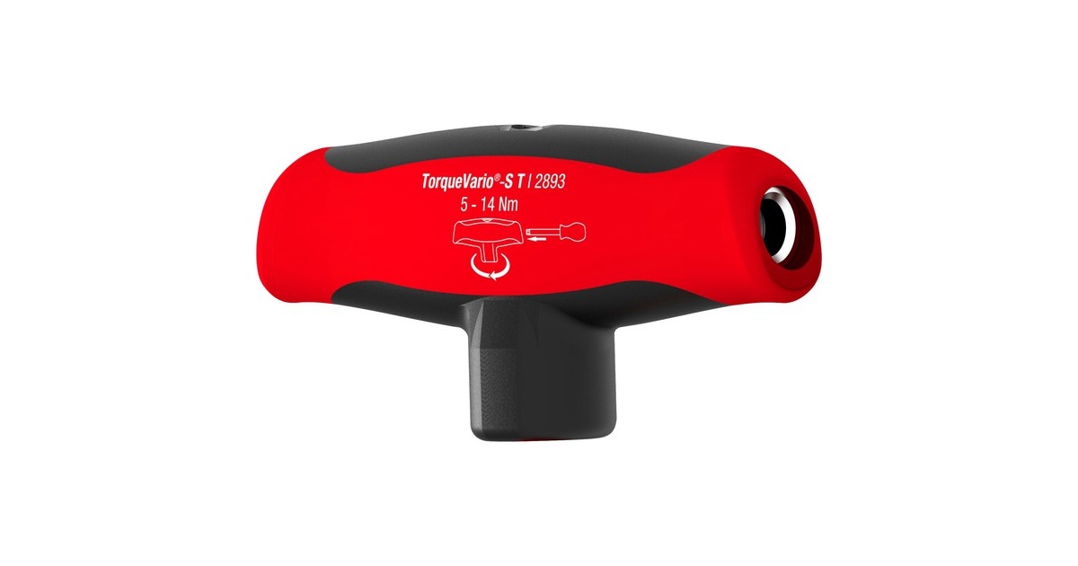 WihaMomentschroevendraaierset met dwarsgreep TorqueVario-S T  (Zwart/rood, 5-14 Nm, 12-delig, incl. box )