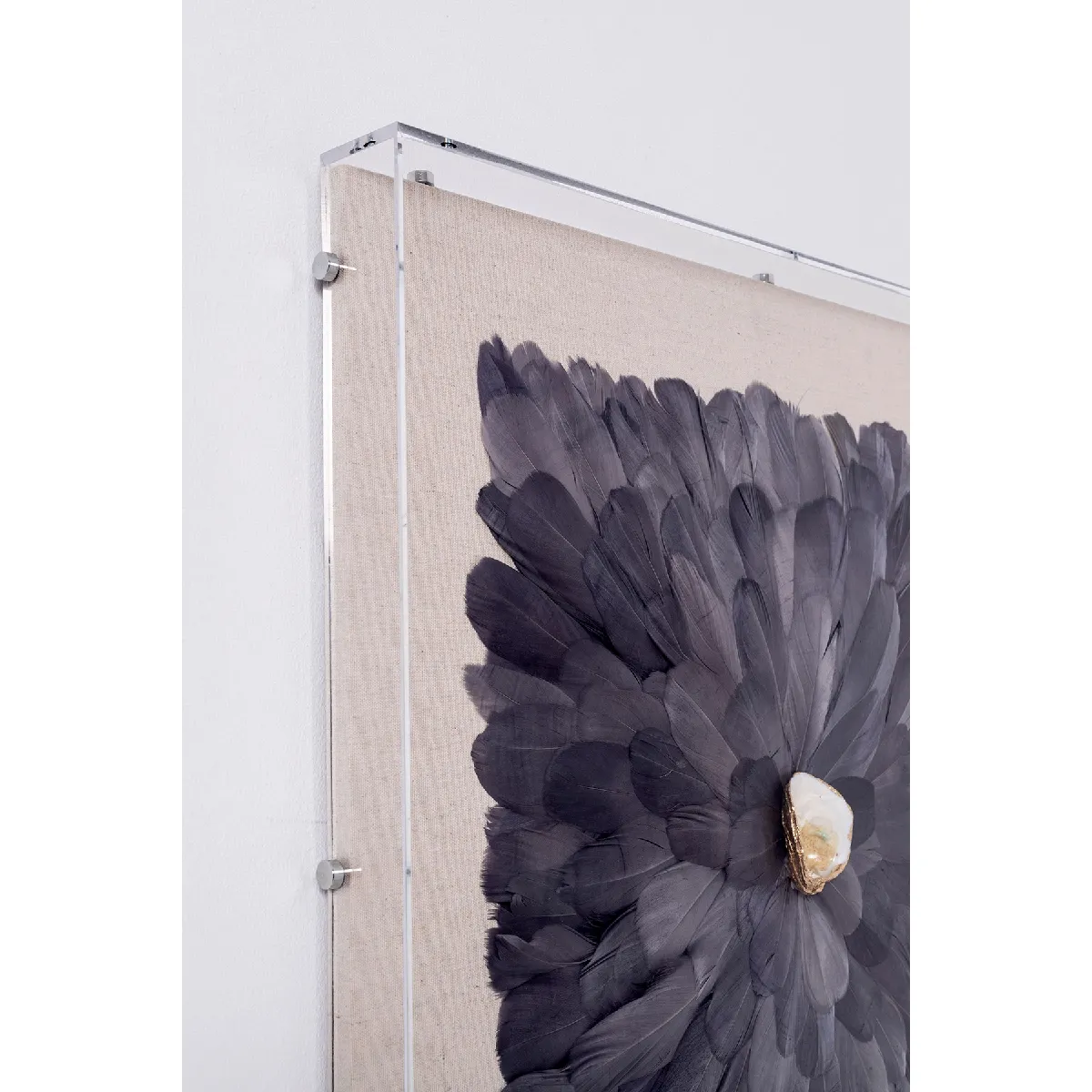 Pegane Vitrine à Plume et Cristal - 60x60