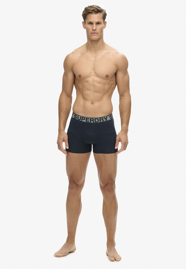 Superdry BOXER TRIPLE PACK Navy/navy stripe/drk indg marl