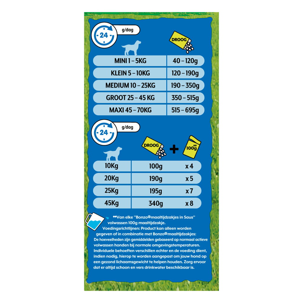 Bonzo Droogvoer Adult Menubrokken Kip15 kg