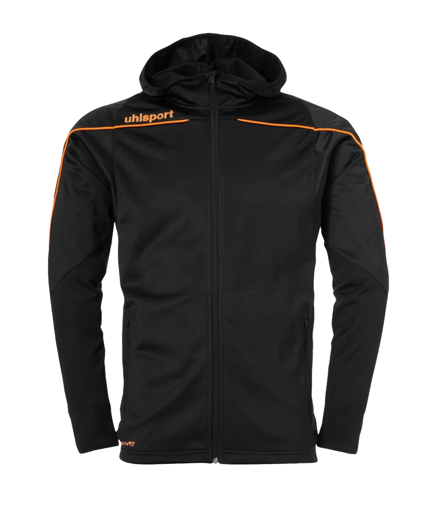 uhlsport Stream 22 Kapuzenjacke Schwarz Orange F22