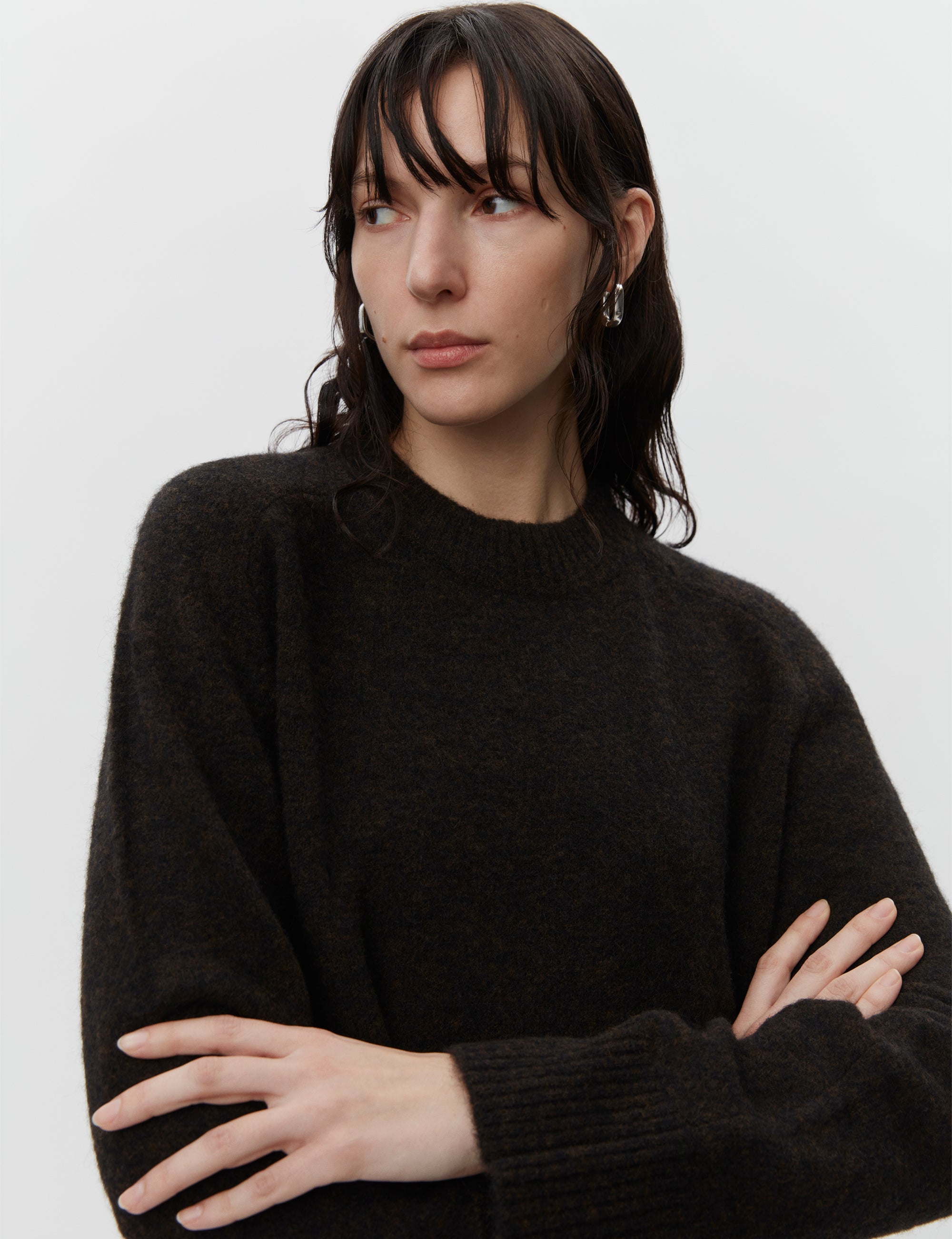 DAY Birger et Mikkelsen  Beck striktrøje - Dark Brown Mel