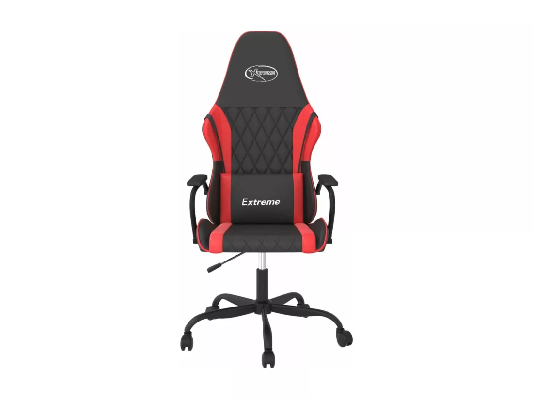 Chaise de jeu de massage Noir et rouge Similicuir