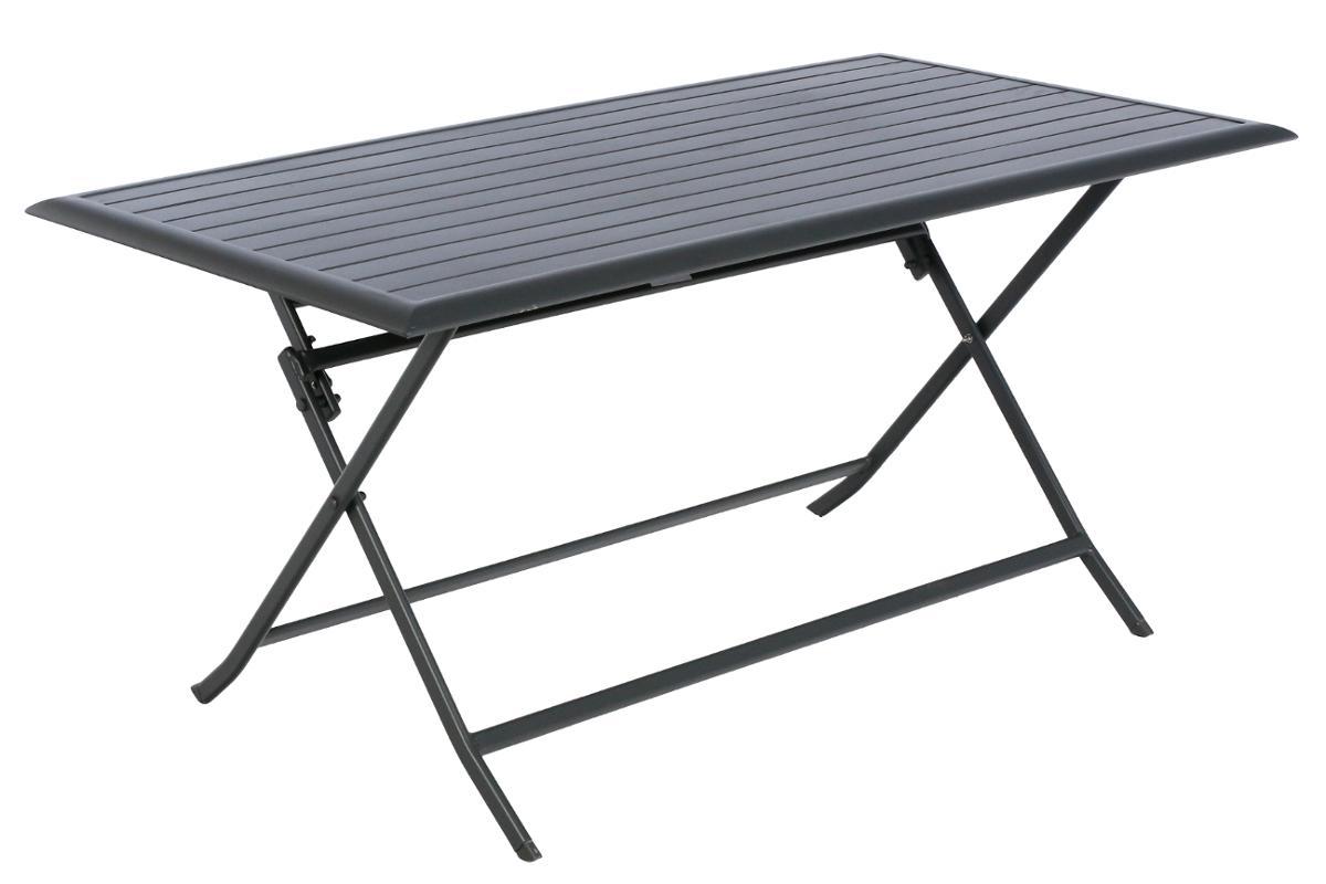 TABLE AZUA PLIANTE ALUMINIUM GRAPHITE 6 PLACES