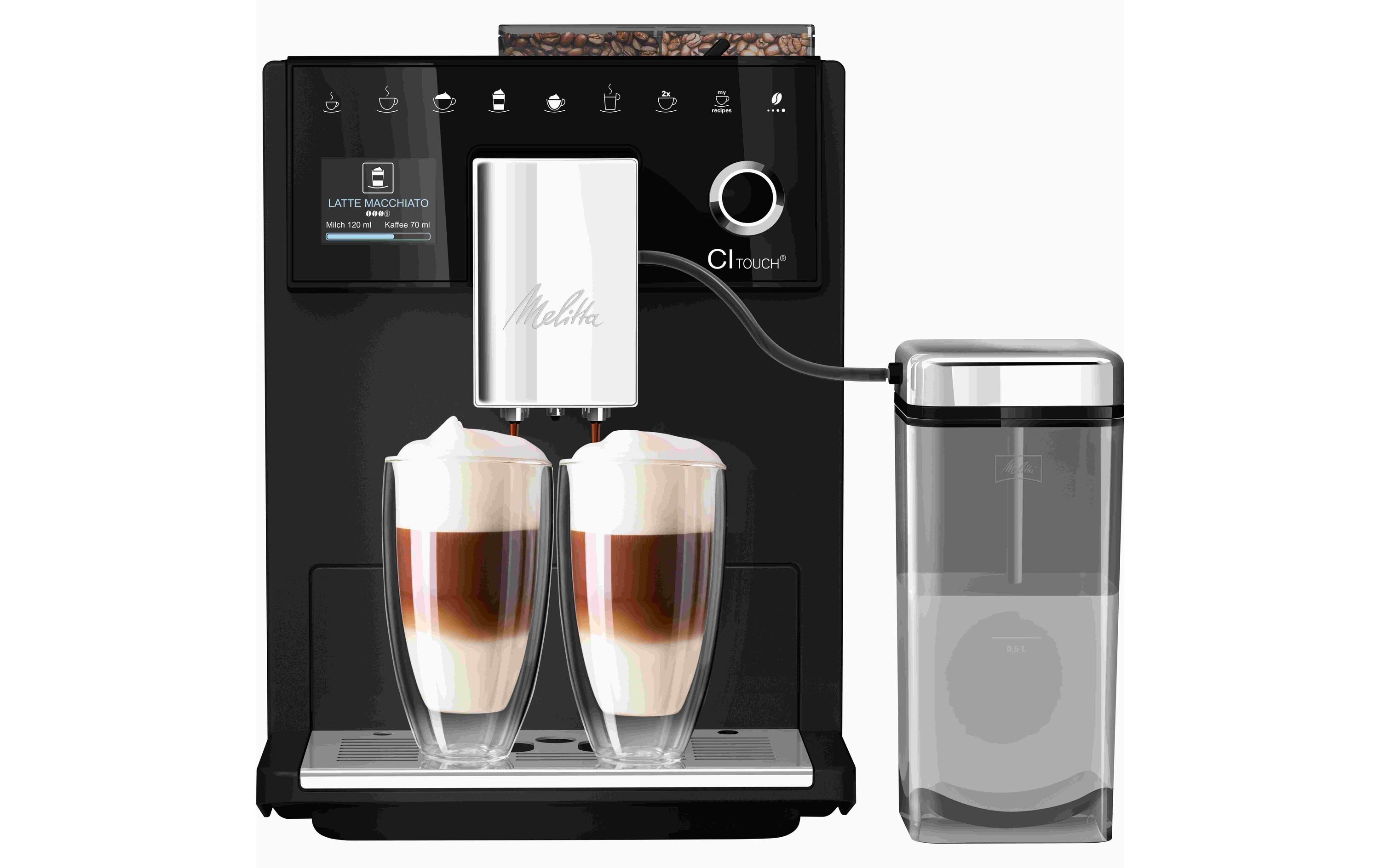 Kaffeevollautomat CI Touch Schwarz<br>Kaffeevollautomat mit leisem Mahlwerk und Touchdisplay