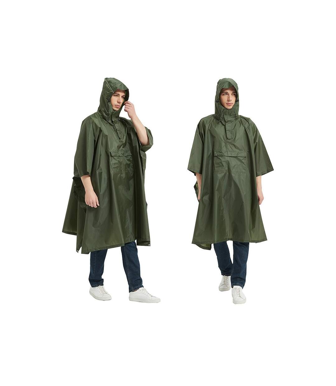 Poncho pluie 3 en 1 Vert