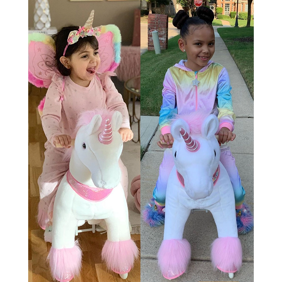 PonyCycle® Pink Unicorn mit Bremse - groß