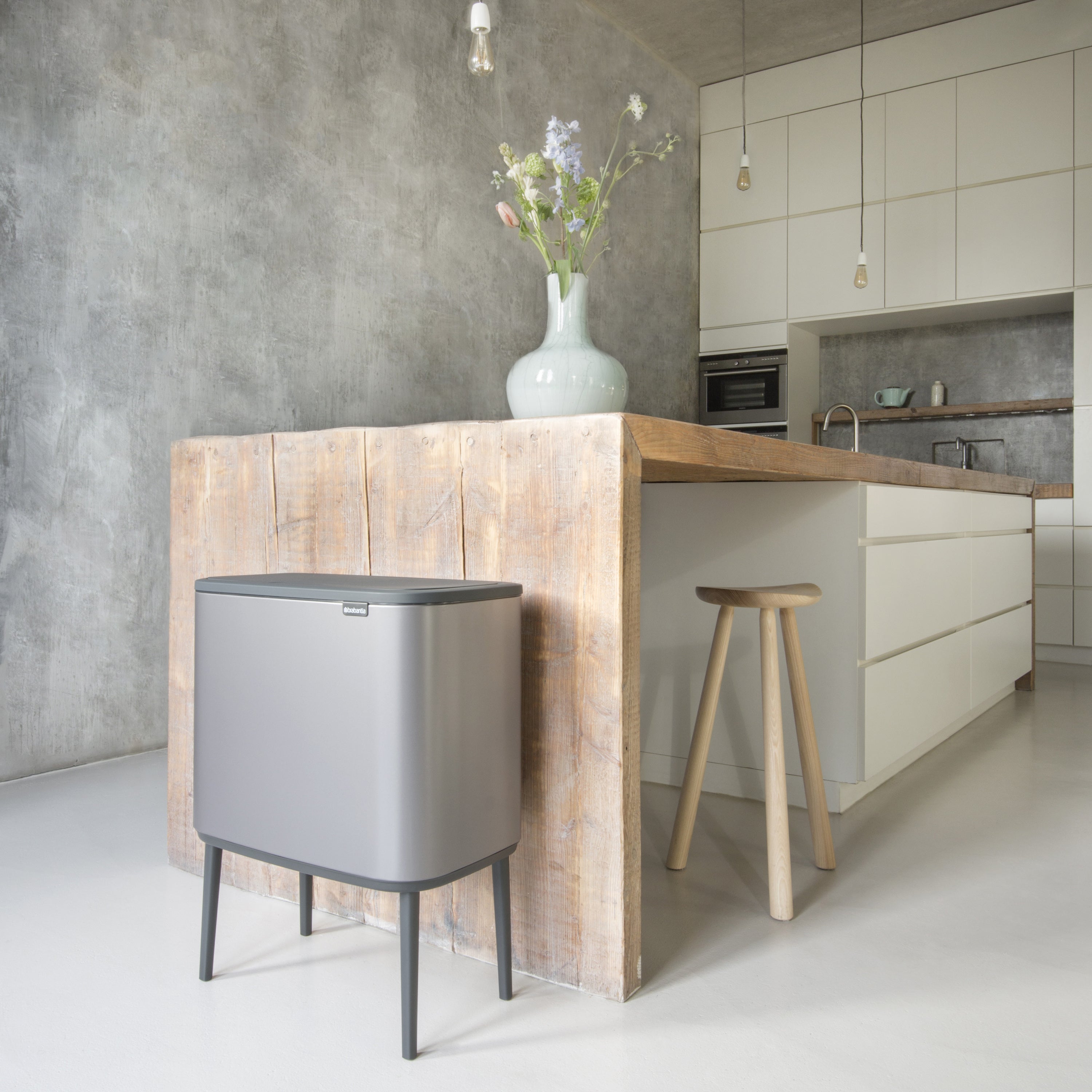 Brabantia Bo Touch Bin Afvalemmer 3 x 11 L - Platinum
