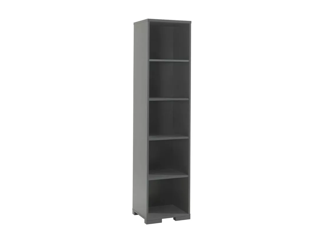 NASH DARK - Lit 90x200cm + Chevet + Armoire 2P + Pack Bureau