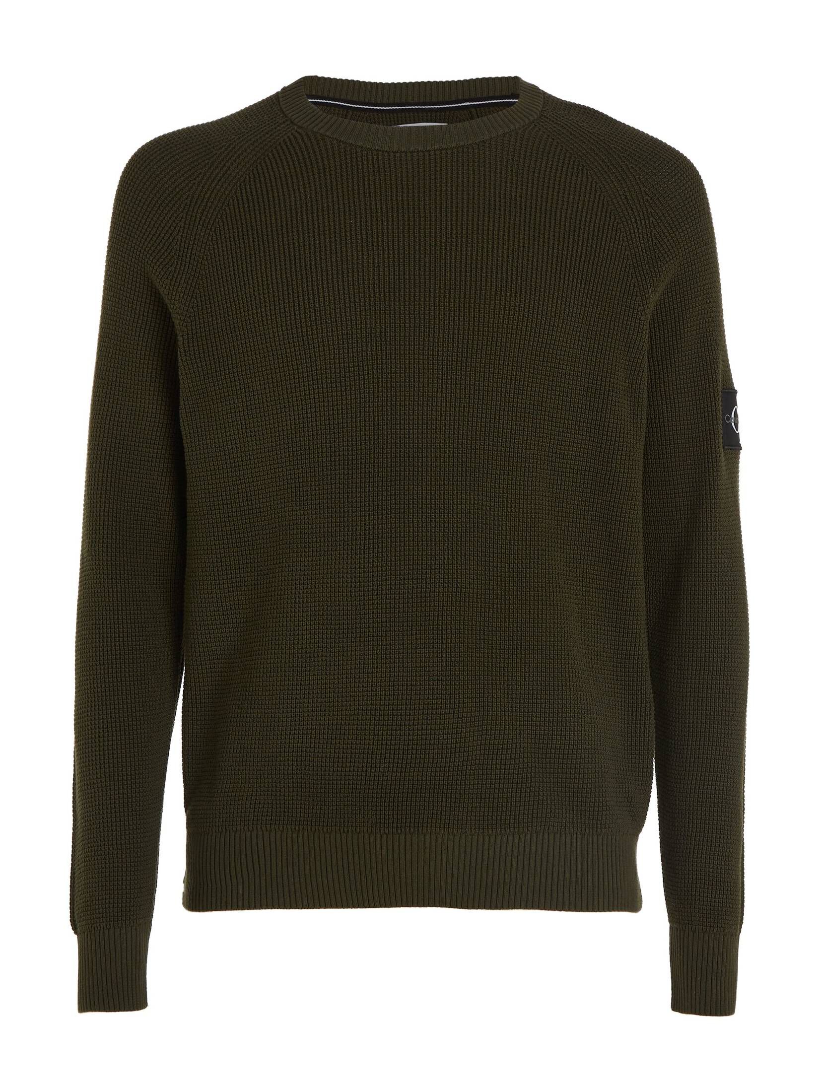 CALVIN KLEIN JEANS| Herren Strickpullover aus Baumwolle BADGE EASY SWEATER