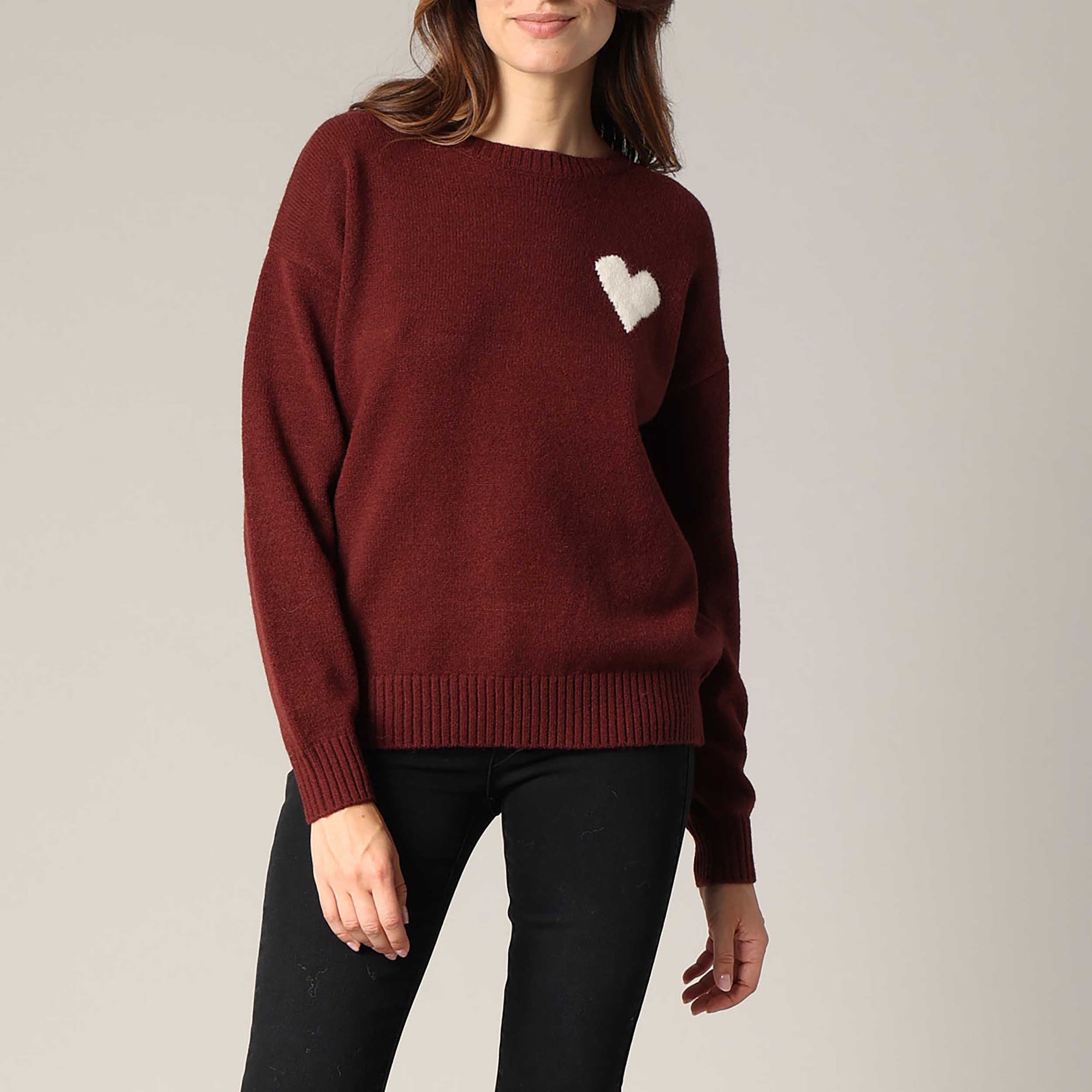 Pull Femme bordeaux
