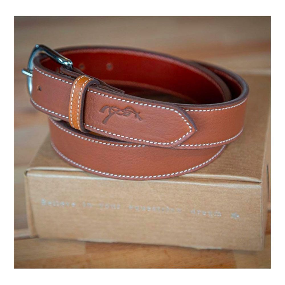 Pénélope INITIAL - Ceinture Femme cognac