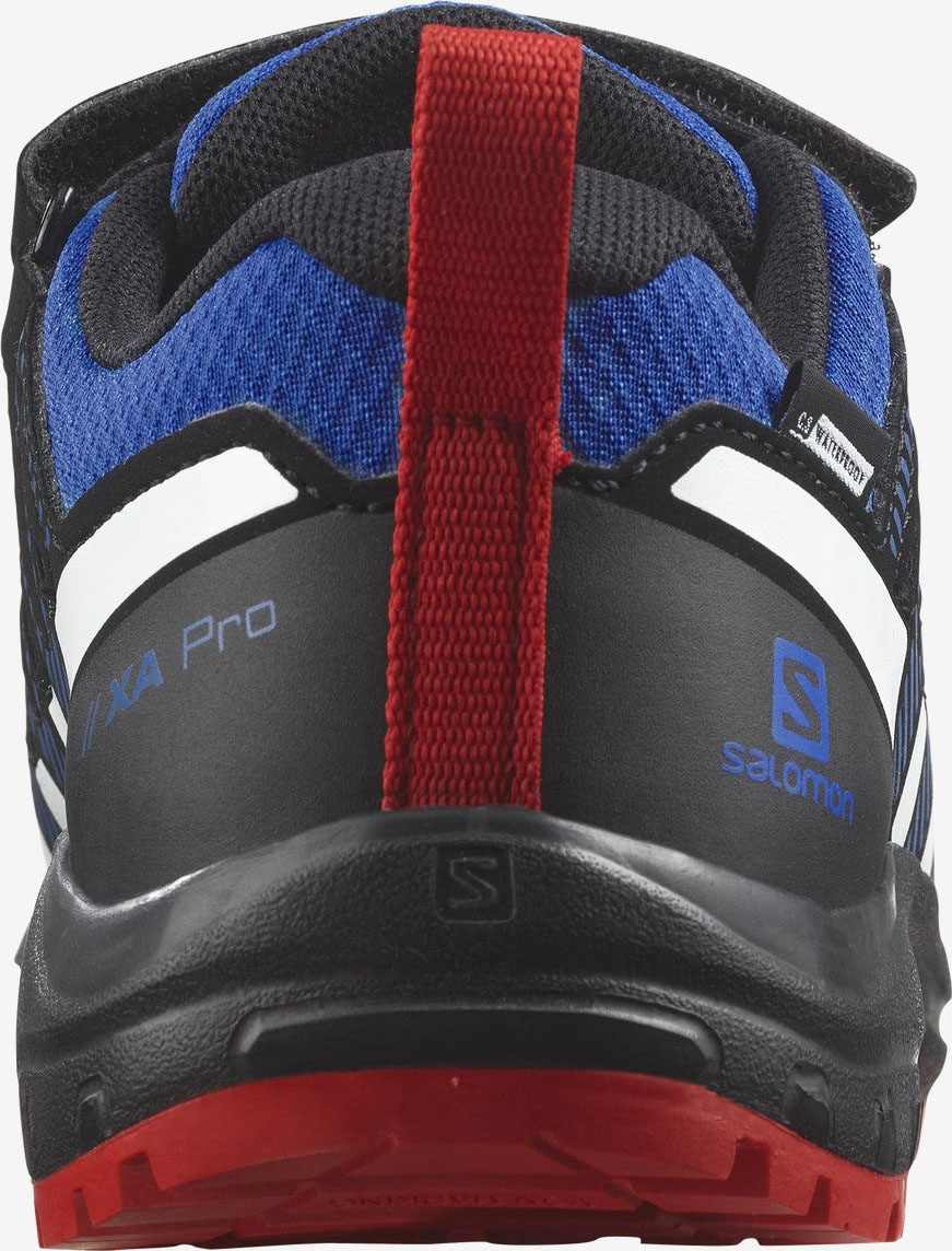XA Pro v8 ClimaSalomon Waterproof Junior Lapis Blue/Black/Fiery Red