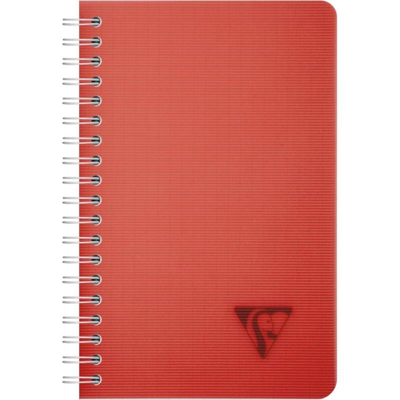 Carnet reliure intégrale Linicolor ESSENCE 11x17 cm 100 pages petits carreaux couverture plastique polypropyène rainuré - Assortis