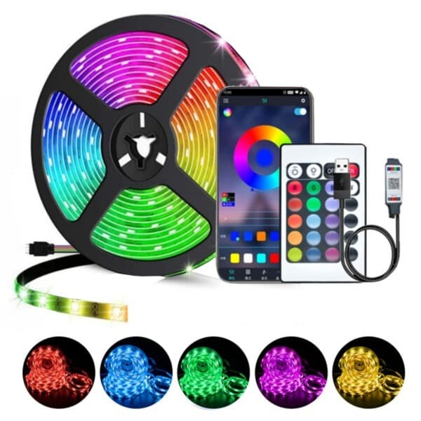 Smart RGB LED Light Loop med app Fjernkontroll 5m