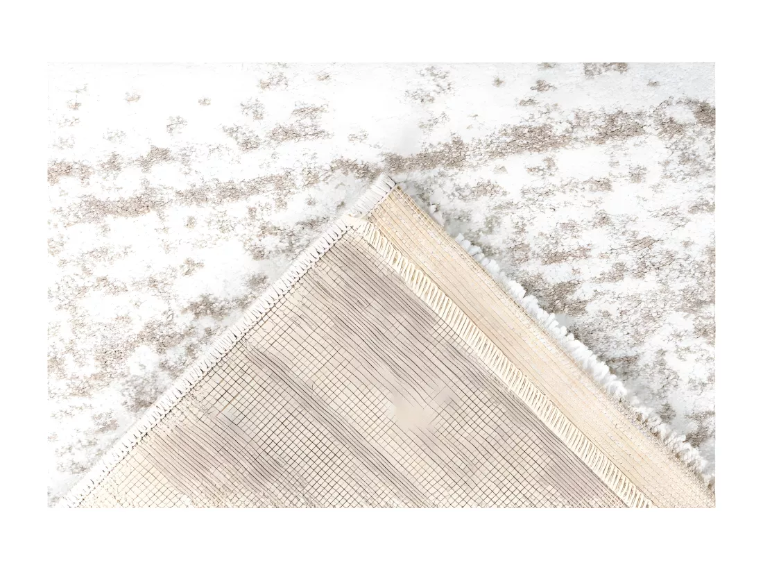 Tapis 150x80cm, design F005G coloris beige - Confort et élégance pour votre intérieur
