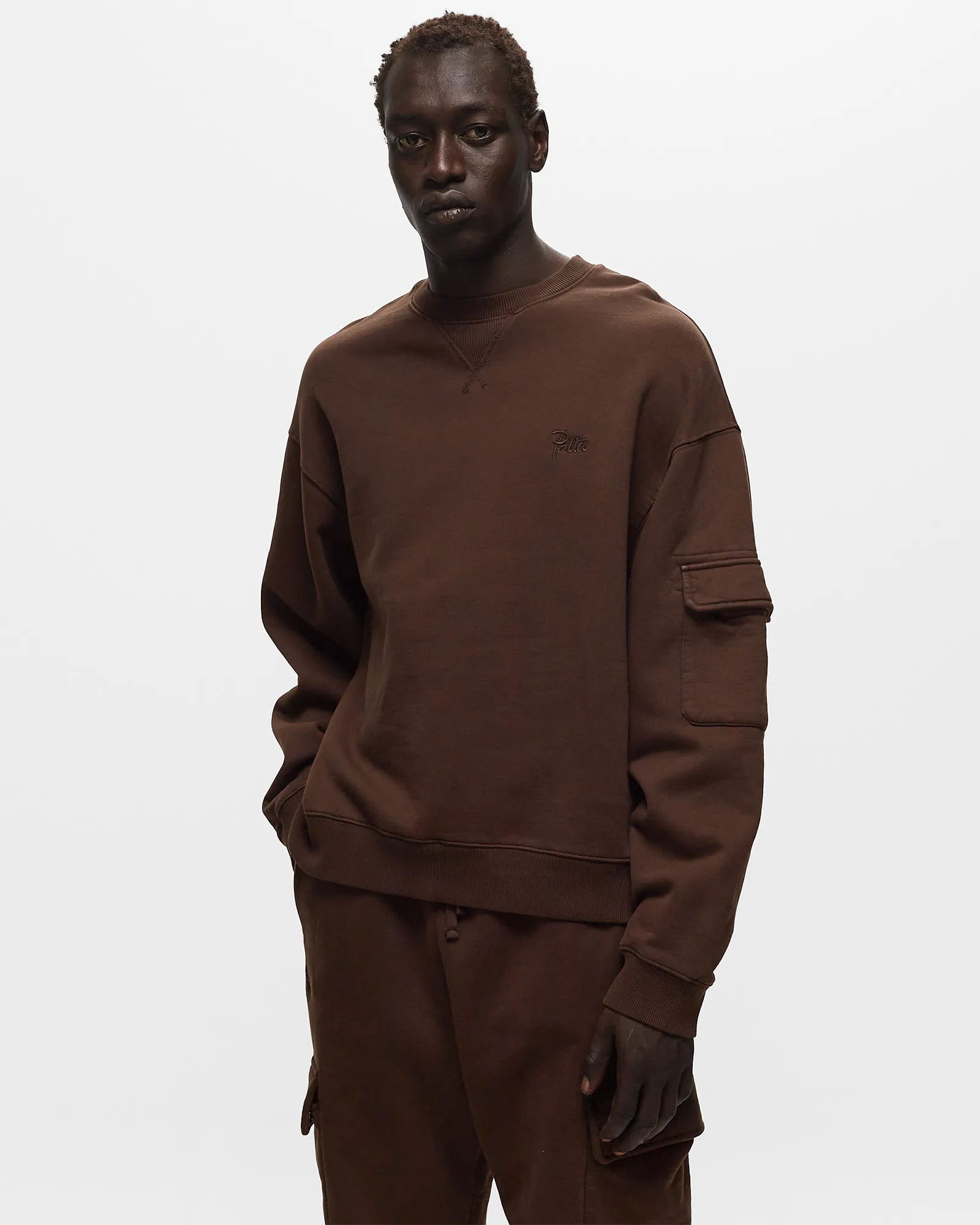 PATTA BASIC PIGMENT DYE BOXY CREWNECK SWEATER