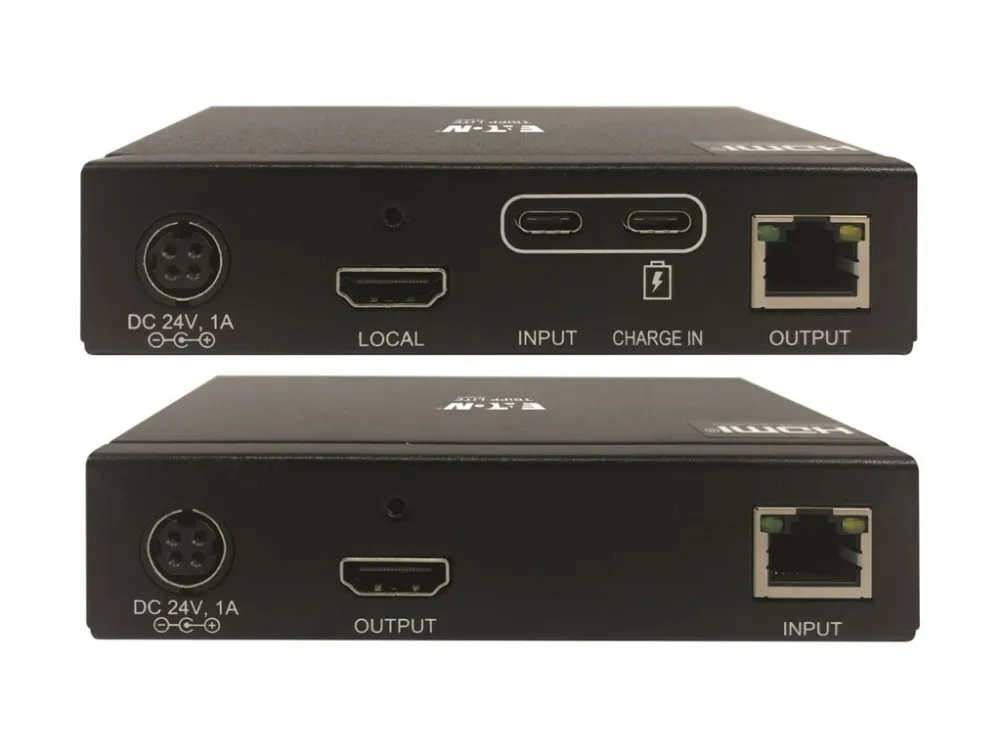 Eaton Tripp Lite Series USB C to HDMI over Cat6 Extender Kit with KVM Support, 4K 60Hz, 4:4:4, Transmitter/Receiver, USB, PoC, HDCP 2.2, up to 230 ft., TAA; - Video/audio ekspander - HDMI, USB-C - over CAT 6 - op til 70 m - TAA-kompatibel - for P/N: