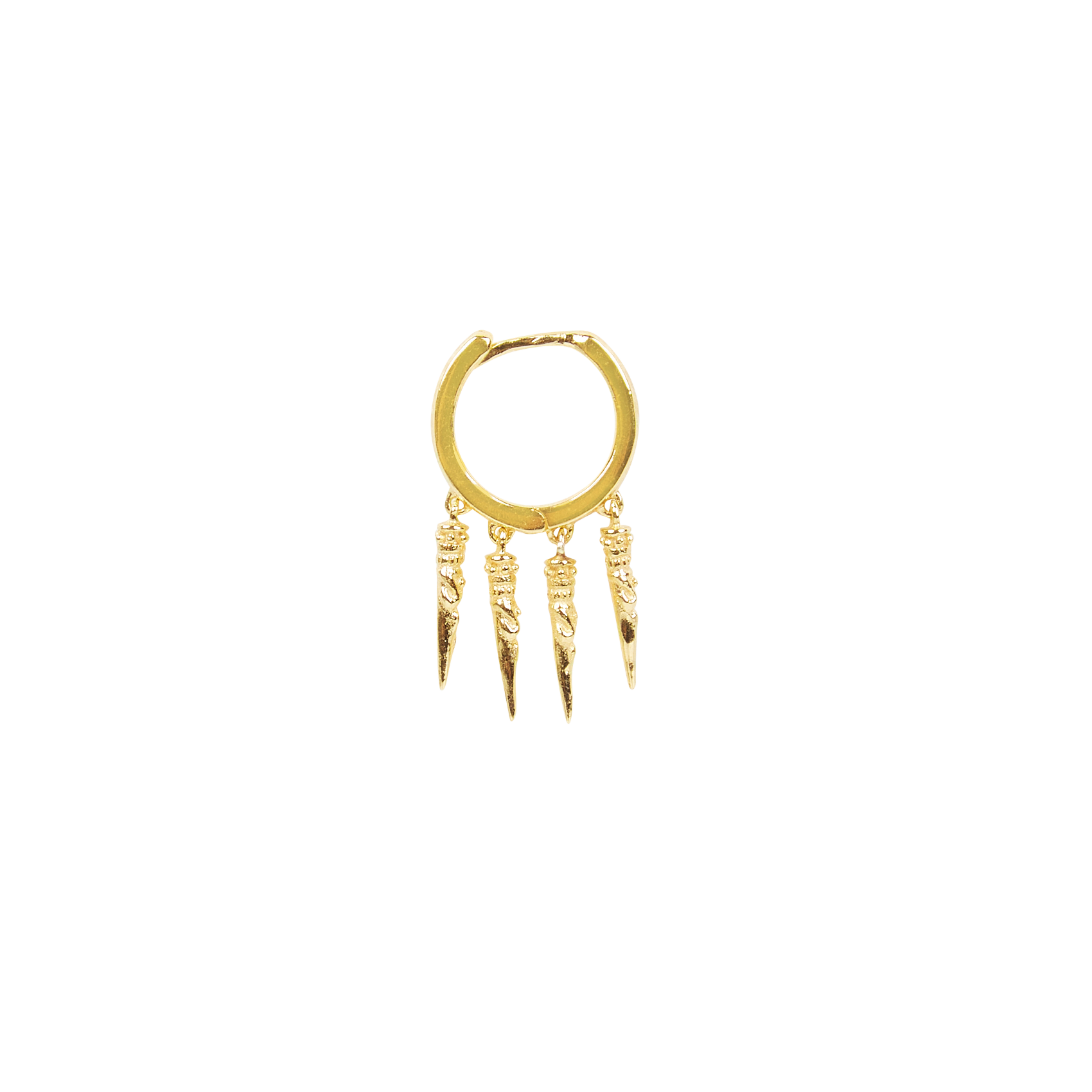 OKINAWA - Boucle d'oreille unique en argent | Doré