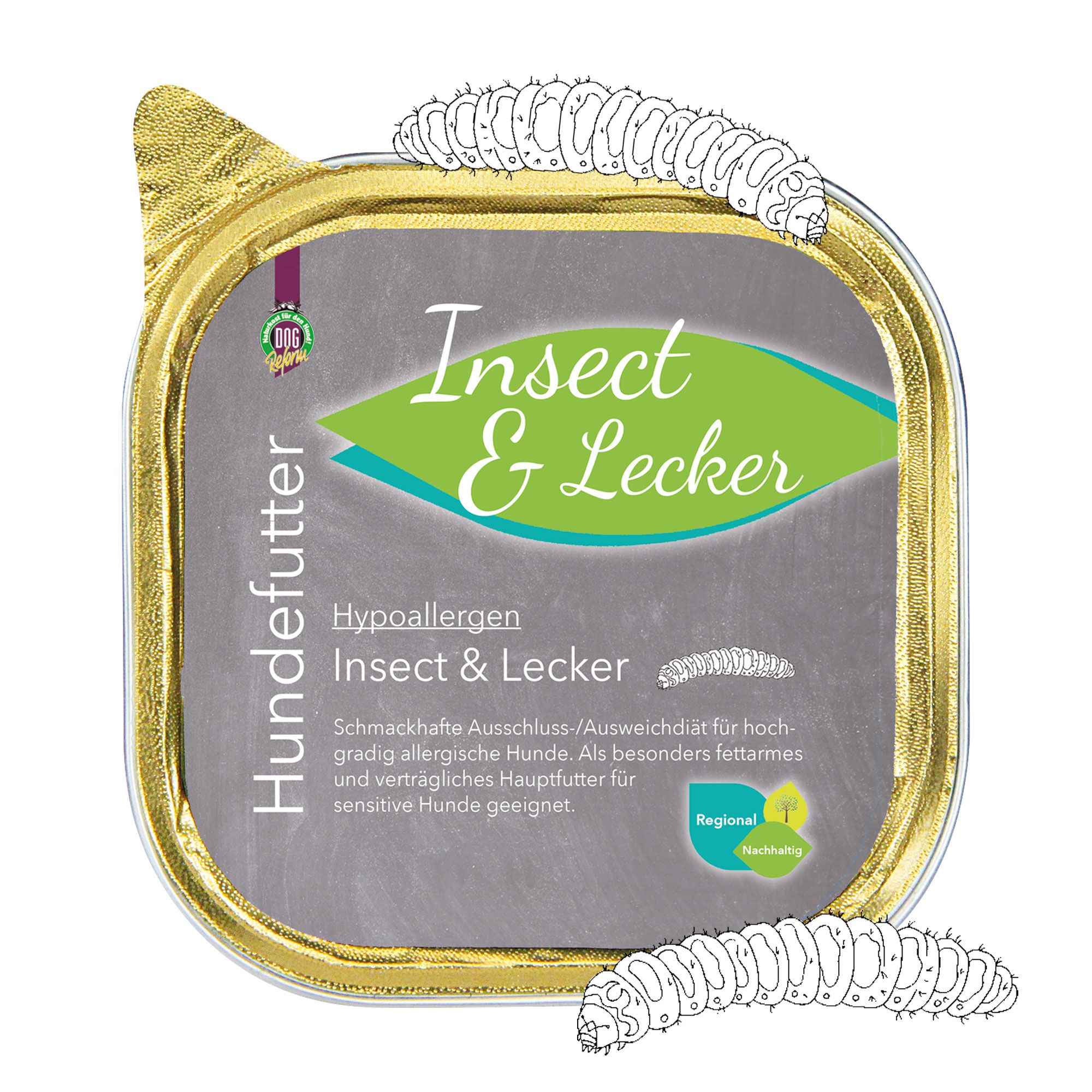 Schecker - hypoallergen - Insect - lecker - fettarm - gut verträglich - Nassfutter