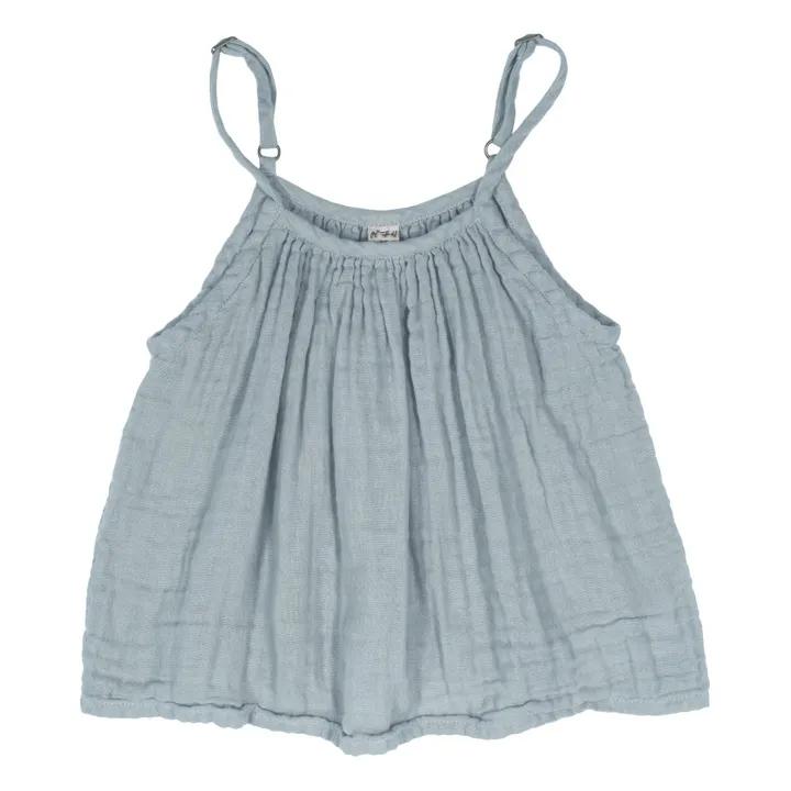 Numero 74 Top Coton Bio Mia | Sweet Blue S046