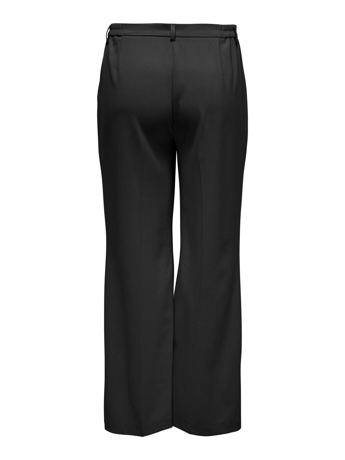 CARLIETTE Hohe Taille Gerade geschnitten Hose Black