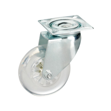Designwielen PUR met plaatbevestiging 50mm tot 120kg/set 4st